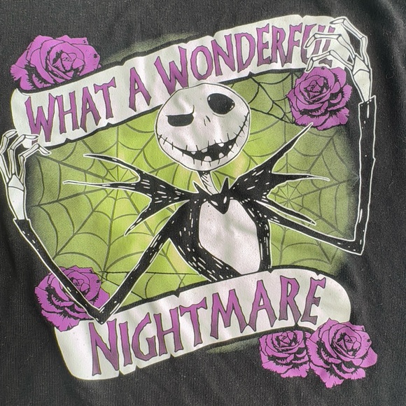 Disney sleepwear M sweater night gown black purple nightmare before Christmas - Picture 4 of 9